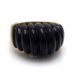 SOLD - Carved Black Coral Ring