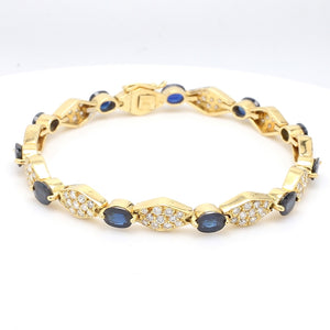 SOLD - Sapphire and Diamond Bracelet