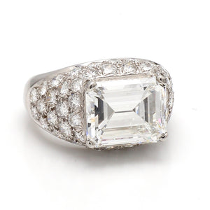 SOLD - Van Cleef & Arpels, 7.04ct G VS2 Emerald Cut Diamond Ring - GIA Certified