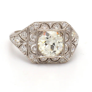 SOLD - 1.53ct M VS1 Old Mine Cut Diamond Ring - GIA Certified