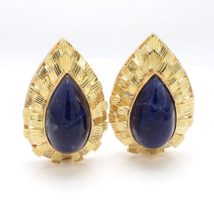 Pear Shaped Lapis Lazuli Earrings