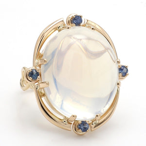 SOLD - 30.00ct Oval Cabochon Cut Moonstone Ring