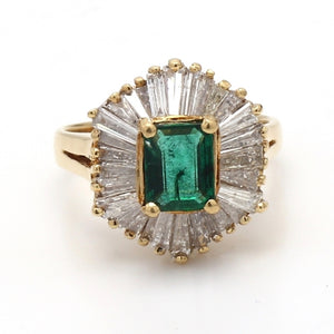 1.15ct Emerald Cut, Emerald Ring