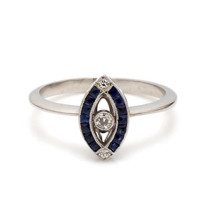 SOLD - French Cut Sapphire Ring