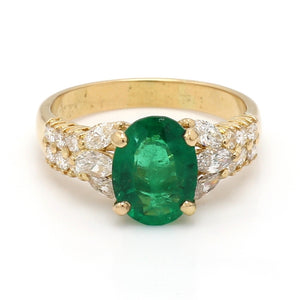 SOLD - 2.02ct Oval Cut, Emerald Ring