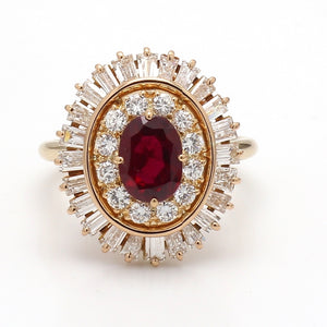 1.25ct Oval Cut Ruby Ring
