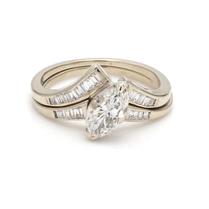 0.75ct Marquise Cut Diamond Ring Set