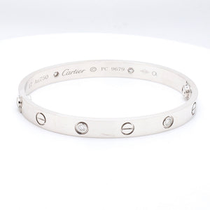 SOLD - Cartier, 4 Diamond LOVE Bracelet