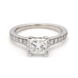 SOLD - 1.26ct H VS1 Princess Cut Diamond Ring - GIA Certified