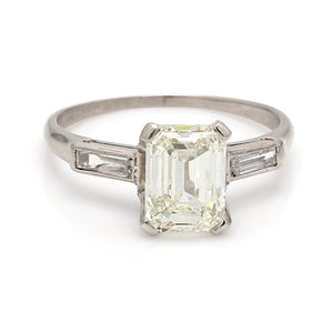 2.01ct L VS1 Emerald Cut Diamond Ring - GIA Certified