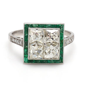 SOLD - 2.74ctw French Cut Diamond Ring