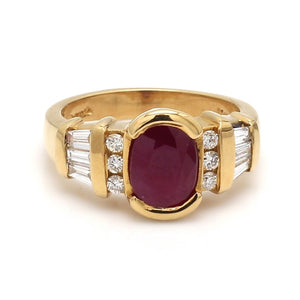 SOLD - Hauer, 2.00ct Oval Cut Ruby Ring