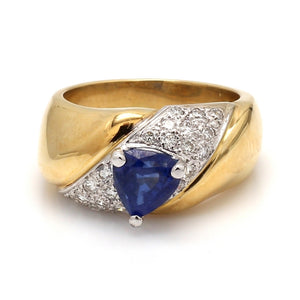 Hauer, 1.56ct Triangular Cut Sapphire Ring