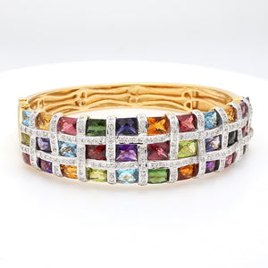SOLD - Bellarri, Mixed Gemstone and Diamond Bracelet - Mosaic