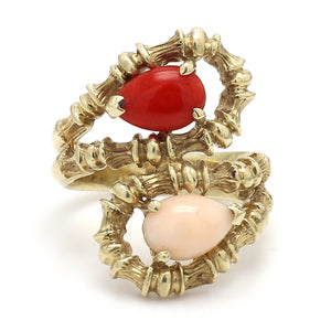 SOLD - Coral Bypass Ring