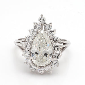 SOLD - 2.77ct G SI1 Pear Shaped Diamond Ring - EGL Certified