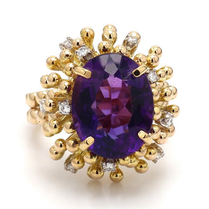 SOLD - 8.05ct Oval Cut Amethyst Ring