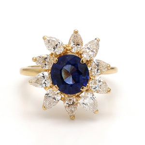 1.80ct Round Brilliant Cut Sapphire Ring - AGL Certified