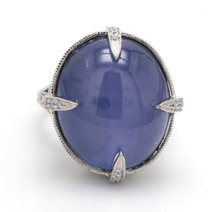 SOLD - 48.79ct Cabochon Cut, No Heat, Star Sapphire Ring - AGL Certified
