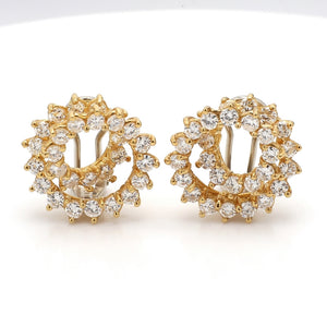 SOLD - 5.00ctw Round Brilliant Cut Diamond Earrings