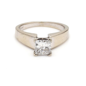 0.88ct Princess Cut Diamond Solitaire Ring