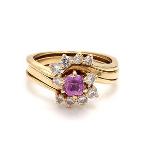 SOLD - 0.52ct Pink Sapphire Ring Set