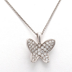 SOLD - 0.50ctw Round Brilliant Cut Diamond, Butterfly Pendant