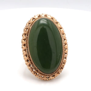 SOLD - 6.00ct Oval Cut Jade Ring