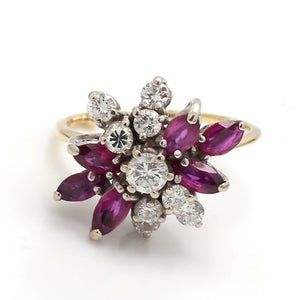 SOLD - 1.35ctw Diamond and Ruby Ring