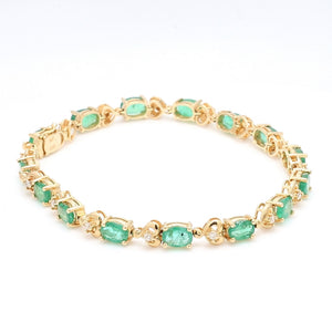SOLD - 8.00ctw Oval Cut Emerald Bracelet