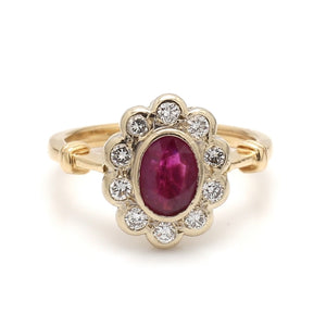 SOLD - 0.65ct Oval Cut Ruby Ring