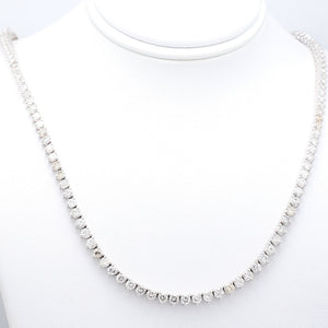 SOLD - 8.12ctw Round Brilliant Cut Diamond, Riviera Necklace
