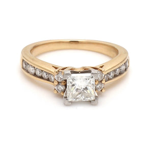 SOLD - 1.00ct G SI1 Princess Cut Diamond Ring - IGI Certified