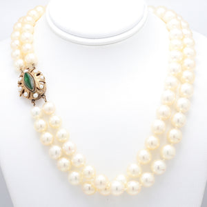SOLD - Graduated, Double-Strand, Pearl Necklace