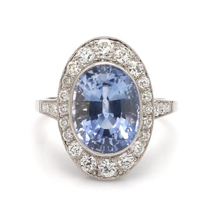 SOLD - 7.00ct Oval Cut Sapphire Ring