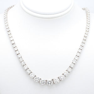 SOLD - 13.00ctw Round Brilliant Cut Diamond Riviera Necklace