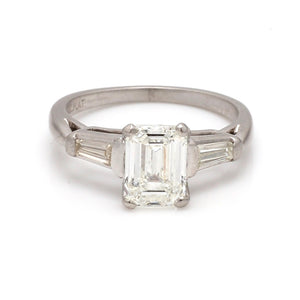 SOLD - 1.75ct I SI1 Emerald Cut Diamond Ring - GIA Certified