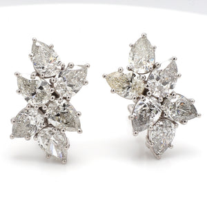 SOLD - 12.27ctw Pear Shaped Diamond Earrings