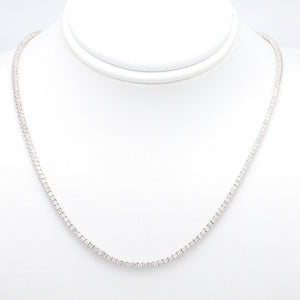 SOLD - 3.43ctw Round Brilliant Cut Diamond Riviera Necklace
