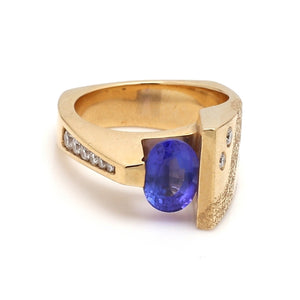 SOLD - Gauthier, 1.25ct Oval Cut Tanzanite Ring