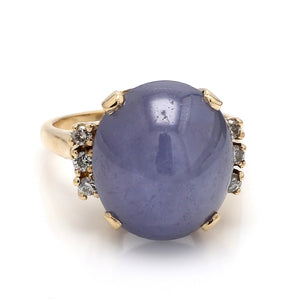 SOLD - 19.64ct Oval Cut Star Sapphire Ring