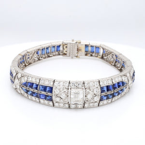 SOLD - 6.30ctw Diamond and Sapphire Bracelet