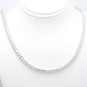 SOLD - 13.97ctw Round Brilliant Cut Diamond Riviera Necklace