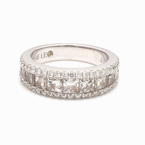 2.67ctw Princess and Round Brilliant Cut Diamond Band - GSI Certified