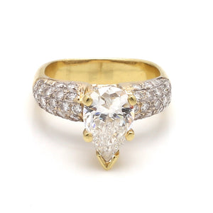 SOLD - 1.51ct G SI1 Pear Shaped Diamond Ring - EGL Certified