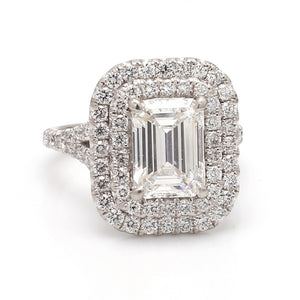 SOLD - 2.50ct G VS2 Emerald Cut Diamond Ring - GIA Certified