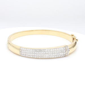 SOLD - 4.30ctw Princess and Round Brilliant Cut Diamond Bracelet