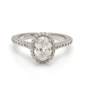 SOLD - 1.21ct H SI1 Oval Cut Diamond Ring - GIA Certified