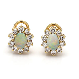 SOLD - Tiffany & Co., Opal and Diamond Earrings