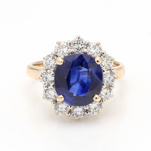 SOLD - 4.37ct Oval Cut Madagascar Sapphire Ring - AGL Certified
